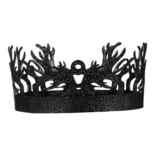 GALPADA Vintage Stil Luxuriöse Herren Krone aus Antiker Barock Königskrone für Halloween Geburtstag Hochzeit Cosplay und Festliche Anlässe Schwarzes Design Mittelalterlicher Look von GALPADA