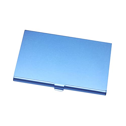 GALPADA Metall Business Namenshalter Kartenetui Aus Aluminiumlegierung Desktop Organizer Für Visitenkarten Und Ausweise Tragbar Für Tasche Und Aktentasche Blau von GALPADA
