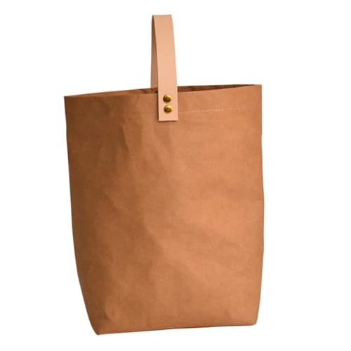 GALPADA Washed Kraftpapier Weintasche mit Henkel Robuste Flaschentasche aus Schwerem Kraftpapier Wiederverwendbarer Weinflaschenbeutel als Geschenkverpackung für Weinflaschen bei Feiern von GALPADA