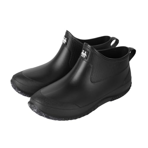 GALPADA Wasserdichte Arbeitsschuhe Unisex Rutschfeste Regenüberschuhe mit Rutsch Sohle Robuste Outdoor Gummischuhe für Herbst Winter Schutz bei Regen von GALPADA