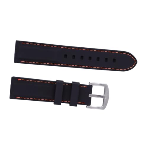 GALPADA Wasserdichtes Silikon Uhrenarmband mit Robustem Edelstahlverschluss Nahtlos Glatt Hautfreundlich Langlebig für Sport Schwimmen Tauchen Ersatzarmband Kompatibel mit Meisten Uhren von GALPADA