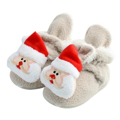 GALPADA Weiche Rutschfeste Schühchen mit Santa Claus Design Leichte Lauflernschuhe Atmungsaktiv und Wärmend Universalgröße für Kleinkinder für Winter und Erste Schritte von GALPADA