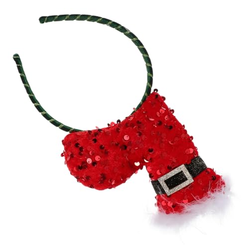 GALPADA Weihnachts-stirnband Mit Und Lustiges Santa-design Für Mädchen Für Weihnachtsfeiern Und Fotomotive Flauschige Haaraccessoires Mit Pailletten von GALPADA