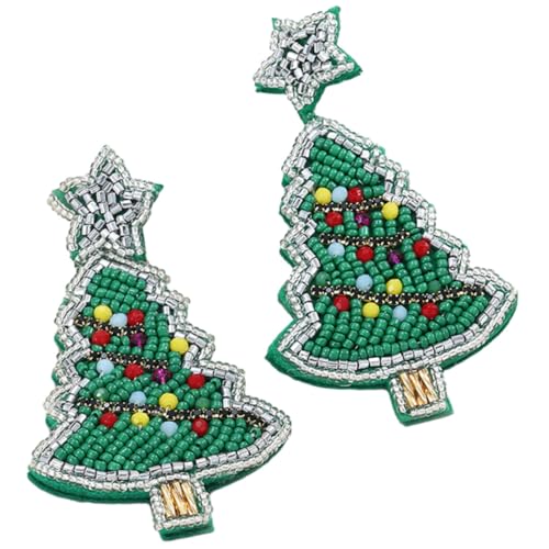 GALPADA Weihnachtliche Christbaum Ohrringe für Damen und Mädchen Modische Weihnachtsbaum Ohrstecker Auffälliger Schmuck zur Festtagsstimmung Leicht Kombinierbar Stilvoll und von GALPADA