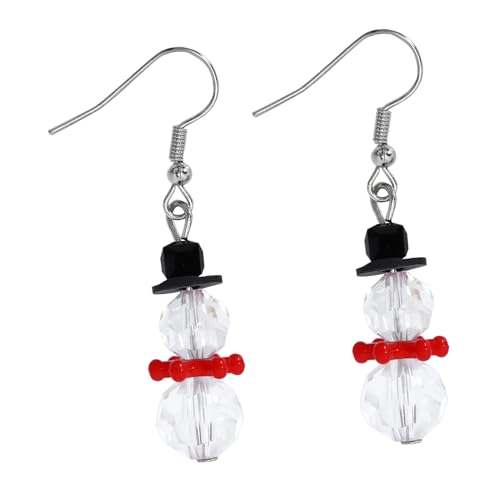 GALPADA Weihnachtliche Schneemann Ohrringe Damen Weihnachts Ohrringe Tropfen Design Kreative Festliche Ohranhänger für Party Alltag und von GALPADA