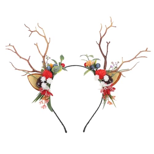 GALPADA Weihnachtlicher Haarreif Geweih Design Leicht und Bequem für Erwachsene Festlicher Kopfschmuck für Xmas Party Kostüm und Cosplay von GALPADA