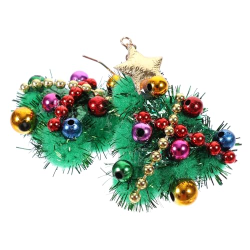 GALPADA Weihnachtsohrringe Weihnachtsbaum Design Damen Ohrringe mit Glocke Anhänger Modisch Langlebig für Alltag Party Festtage von GALPADA
