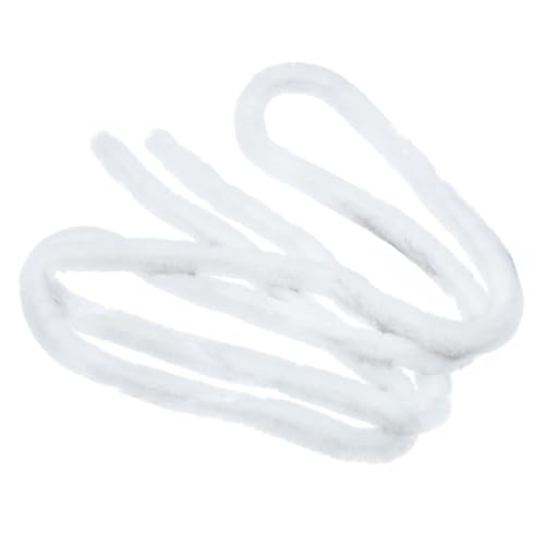 GALPADA Weißes Kunstfellband Breit Flauschiger Weihnachtsdeko Besatz Traditioneller Chinesischer Hut Vielseitiges Faux Fur Ribbon für Weihnachtsbaum und Kostümgestaltung von GALPADA