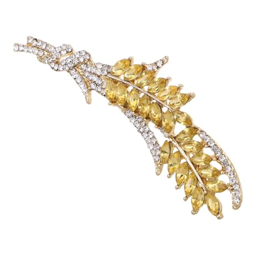 GALPADA Weizen Brosche mit Strass verziert Modische Anstecknadel aus Zinklegierung Vielseitiges Schmuckstück für Damen Geeignet für Hochzeit Büro Freizeit Schal Kleidungsaccessoire von GALPADA