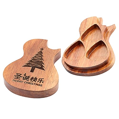 GALPADA Wellenförmige Holz-Gitarren-Plektrum Aufbewahrungsbox Schutzbox für Ukulele und Gitarre Kompakter Pick Organizer Robust Wasserfest und Stoßsicher Praktische Pick-Box von GALPADA