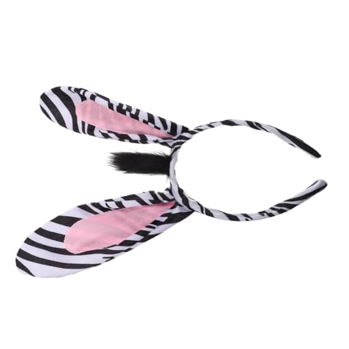 GALPADA Zebra Haarreif Mit Ohren Lustiges Kostümzubehör Für Partys Halloween Und Rollenspiele Weichem Material Leicht Und Zu Tragen Für Erwachsene von GALPADA