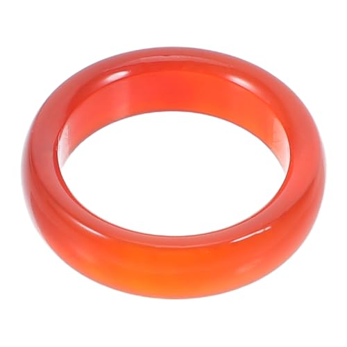 GALPADA -chalzedon-ring Ringe Für Frauen Karneol-schmuck Strg- Rosen Für Frauen Stein Stapelbares Band Karneolfarbener Finger Natürlich Achat Fräulein von GALPADA