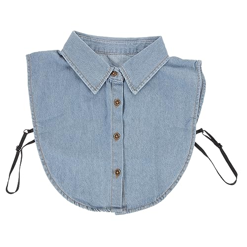 GALPADA Abnehmbarer Dickey-kragen Für Damen Gestrickte Bluse Mit Falschem Kragen in Jeansspitze Bequemer Kurzer Hemdkragen Aus Baumwolle Für Mädchen von GALPADA