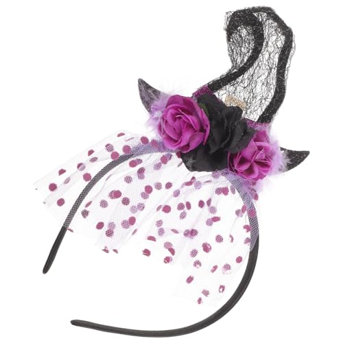 GALPADA Halloween Haarschmuck Für Erwachsene Zauberhafte Hexen-stirnbänder Mit Hut-design Für Karneval Und Kostümpartys Leicht Und Bequem Zu Tragen Perfektes Accessoire Für Gruselige von GALPADA