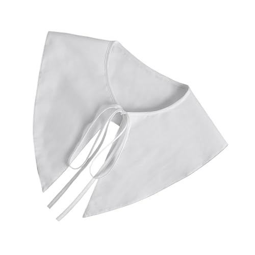 GALPADA kleiner Schal falscher Kragen Pulloverkragen Damenbluse Uniformhemden für fashion halstuch Stylish pullunder falsches falscher Kragen des Hemdes Baumwolle Weiß von GALPADA