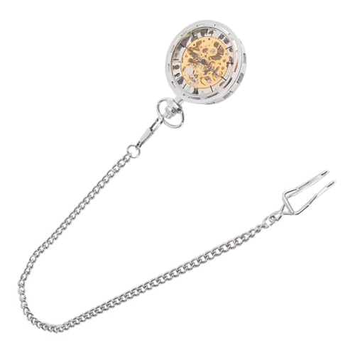 GALPADA Vintage Mechanische Taschenuhr Ausgehöhlt Silber Manuelle Uhr Für Herren Damen Retro Stil Für Geschenke Und Dekoration von GALPADA