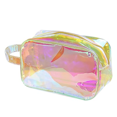 GALPADA wasserdichte Kosmetiktasche TPU Material Handliche Makeup Tasche Damen mit Reißverschluss Leichte Kulturtasche für Reise Aufbewahrung von Lippenstift Schmuck Toilettenartikeln von GALPADA