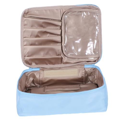 GALPADA wasserdichte Kosmetiktasche mit Trennfächern und Griff Große Reise Make Up Tasche für Damen Geräumige Kulturtasche mit Robustem Reißverschluss für Home und Travel Use Blau von GALPADA
