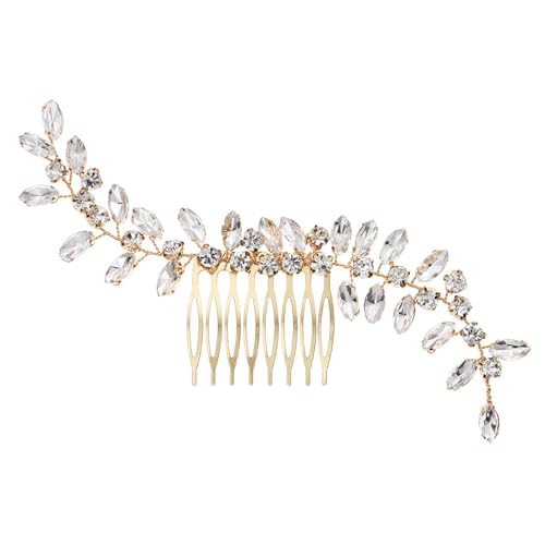 Brautschmuck Haarkamm Hochzeit Haarschmuck Strass Haarkamm Hochzeit Bankett Kopfschmuck Kristall Braut Plug Kamm von GALSOR