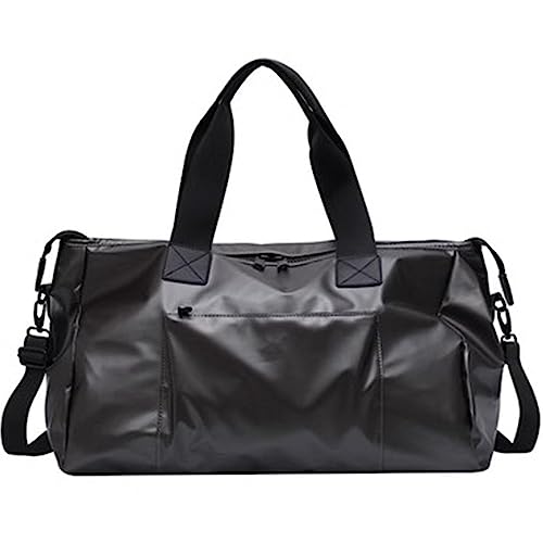 Fitness-Trainingshandtasche Handliche leichte Reisetasche mit großem Fassungsvermögen for Herren und Damen, Schulter-Crossbody-Sport-Sporttasche (Color : Grey, Size : 48x30x20cm) von GALSOR