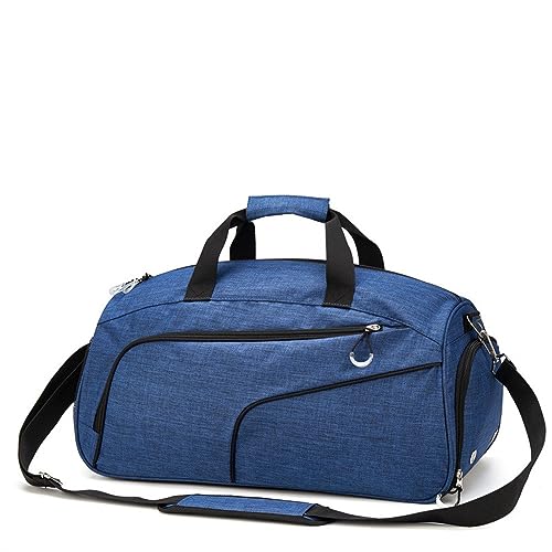 Fitness-Trainingshandtasche Sport-Trainingstasche for Herren, Trocken- und Nasstrennung, Sporttasche, große Kapazität, Seesack (Color : Blue, Size : 53x25x27cm) von GALSOR