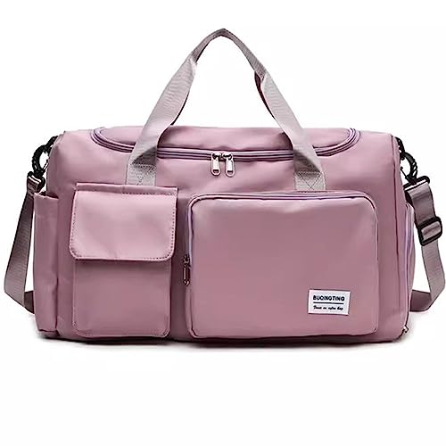 Fitness-Trainingshandtasche Tragbare Kurzstrecken-Fitnesstasche, Reisetasche for Männer und Frauen (Color : Purple, Size : 50x21x28cm) von GALSOR