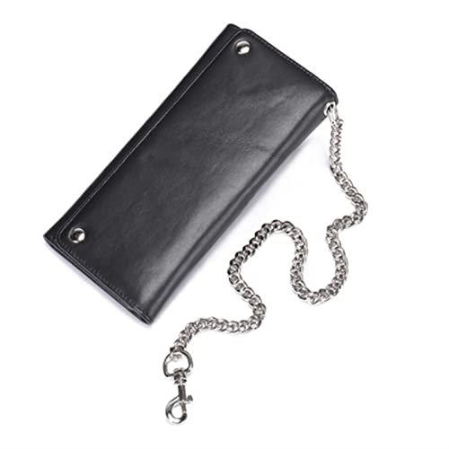 GALSOR Kettenbrieftaschen für Herren Herren-Hand greifende Vorhaut-Lange Geldbörsen-Ketten-Diebstahl-Geldbörse Herren-Ketten-Geldbörse Geldbörse mit Kette (Color : Black, Size : 1pcs) von GALSOR