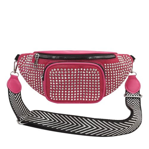 Gürteltasche für Damen Einfache Damen-Hüfttasche, 13 x 29 x 6 cm (Color : Red, Size : 13x29x6cm) von GALSOR