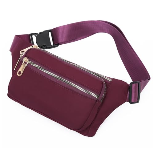 Gürteltasche für Damen Lässige Damen-Hüfttasche, Outdoor-Laufsport-Hüfttasche (Color : Purple, Size : 22x5x14cm) von GALSOR