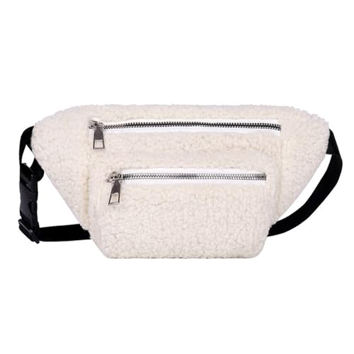 Gürteltasche für Damen Weibliche süße Damen-Umhängetasche, kleine Umhängetasche (Color : Bianco, Size : 15x4x28cm) von GALSOR