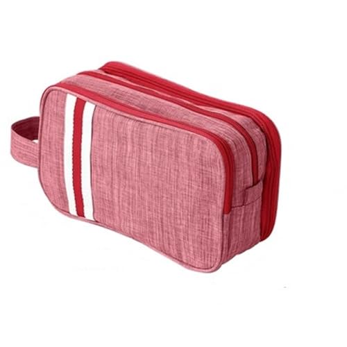 Kosmetiktaschen Herren- und Damen-Reise-Kulturbeutel mit großer Kapazität, Nass- und Trockentrennung, tragbare Aufbewahrungstasche for Toilettenartikel (Color : Pink, Size : 25x10x14cm) von GALSOR