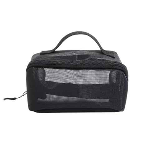 Kosmetiktaschen Transparente Mesh-Reisekosmetik-Organizer-Tasche mit großem Fassungsvermögen, Kulturbeutel (Color : Grey, Size : 11x24cm) von GALSOR