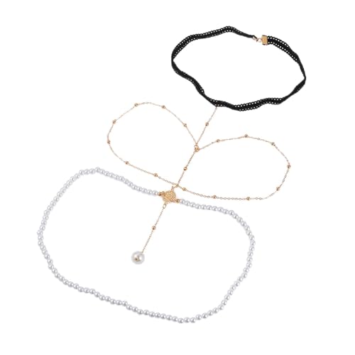 Oberschenkelketten-Schmuck für Karnevalspartys Übertriebene, einfache, mehrschichtige Perlenkette, Beinkette for Damen, kreative, personalisierte Körperkette, Beinschmuck von GALSOR