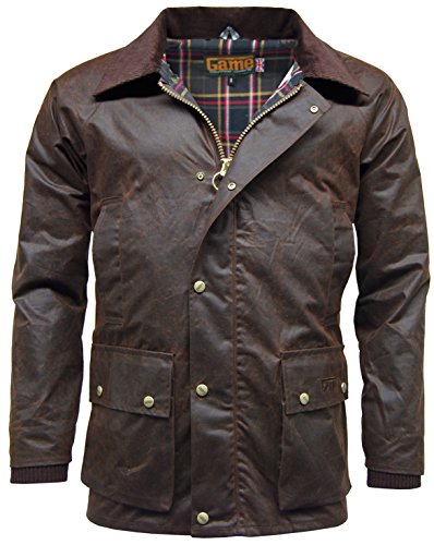 GAME Barker Antique Wax Jacket Brown von Game