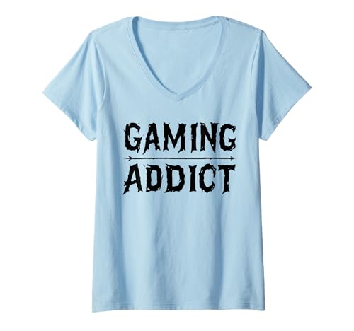 Damen Gaming Addict X Spieler Zocker Streamer Gaming Gamer T-Shirt mit V-Ausschnitt Damen Gaming Addict X Spieler Zocker Streamer Gaming Gamer T-Shirt mit V-Ausschnitt von GAMING ADDICT - Gaming Gamer Zocker