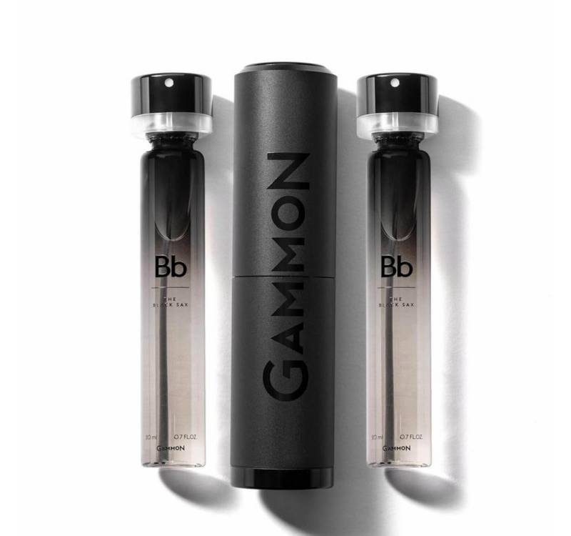 GAMMON Eau de Parfum GAMMON 9045 Black Sax Herrenduft Set, holzig-würzig, 20% Parfum-Öl, 1-tlg., Je nach Ausführung ein unterschiedliches Duftensemble von GAMMON