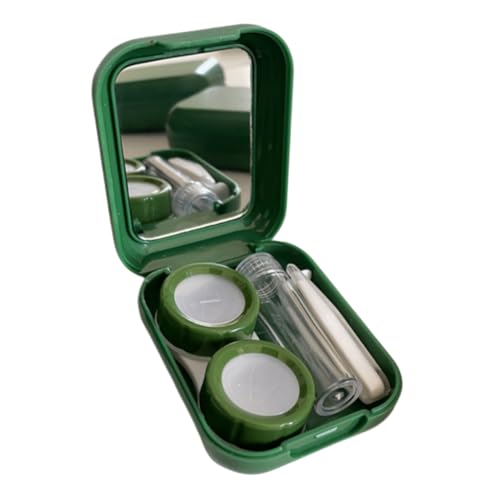 GANAZONO 1 Satz Stylischer Kontaktlinsenbehälter mit Spiegel Farbiger Organizer für Monatslinsen aus Robustem Material für Zuhause und Unterwegs von GANAZONO