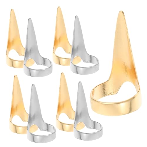 GANAZONO 10 Stück Haarscheitelringe Aus Metall Für Haartrennung Flechtwerkzeuge Für Friseure Wiederverwendbare Fingerkrallen Glänzende Farben Für Haarstyling Und Frisuren von GANAZONO