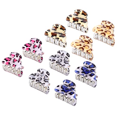 GANAZONO 10 Stück Mini Krallenhaarpin im Leopardenmuster Acryl Haaraccessoires für Damen und Mädchen für Partys und Besondere Anlässe Zufällige Farbe Zufällige Farbe von GANAZONO
