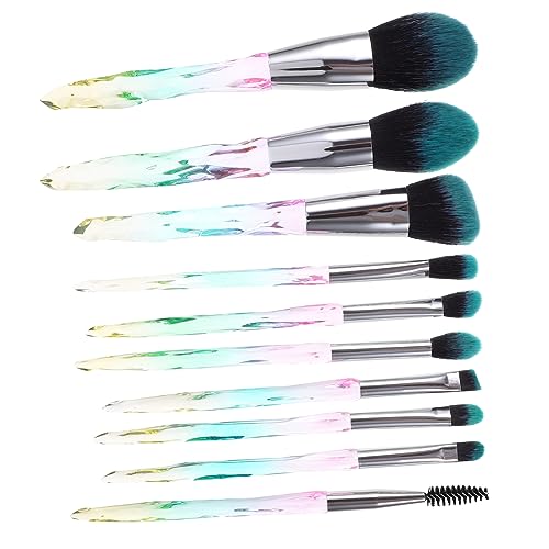 GANAZONO 10 Stück Teiliges Multifunktionales Makeup Pinsel Set Professionelles Kosmetikset für Foundation Puder und Lidschatten aus Hochwertigem Synthetischem Haar für Tägliches Makeup von GANAZONO