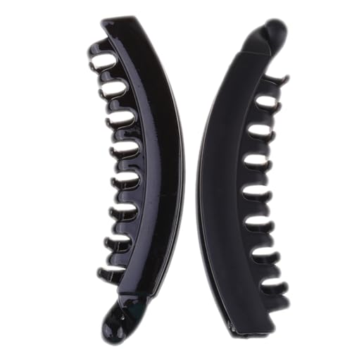 GANAZONO 10stücke Bananen Haarspangen Gezahnte Haarklammern Aus Kunststoff Feder-kopfschmuck Für Frauen Große Bananenclips Schwarz Stile Geeignet Für Pferdeschwanz Und Fischschwanz Frisuren von GANAZONO