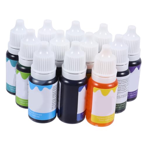 GANAZONO 12 Stück Teiliges Lipgloss Pigment Set mit Farben Pflanzenfarbstoffe Vegan Hautfreundlich Kühle Farbtöne Vielseitig für DIY Kosmetik und Lip Balm Sichere Anwendung für von GANAZONO