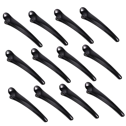 GANAZONO 12 Stück Teiliges Vintage Haarklammern aus Acryl Schwarz Vielseitige Friseur Haarspangen für Dickes Feines und Lockiges Haar Langlebige Styling Clips für Damen und Salongebrauch von GANAZONO