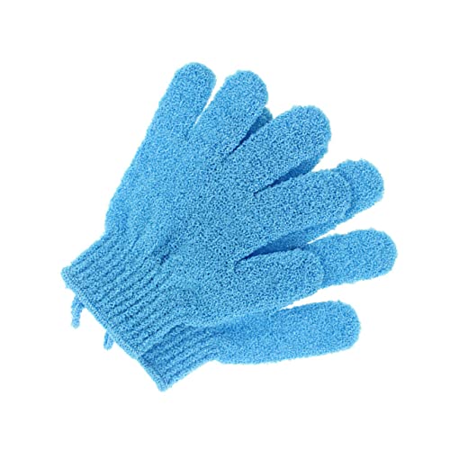 GANAZONO 1paar Peelinghandschuhe Für Dusche Finger-badehandschuhe Aus Hautfreundlichem Material Wiederverwendbar Für Männer Und Frauen Für Peeling Und Körperreinigung Blau von GANAZONO
