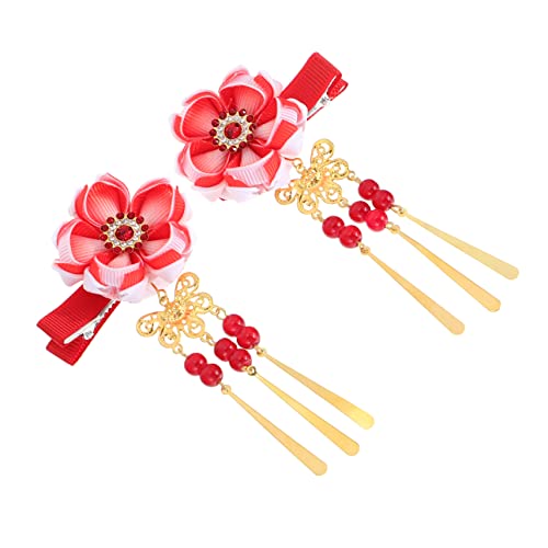 GANAZONO Japanischer Stil Haarschmuck Clip Kimono Kopfschmuck Für Damen Mädchen Retro Haar Ornament Mit Quaste Stilvoll Und Leicht von GANAZONO