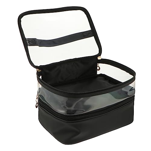 GANAZONO 1stück Doppelschicht Kosmetiktasche Tragbare Toilettentasche Für Damen Für Reisen Und Outdoor-aktivitäten Organizer Für Make-up Und Toilettenartikel von GANAZONO