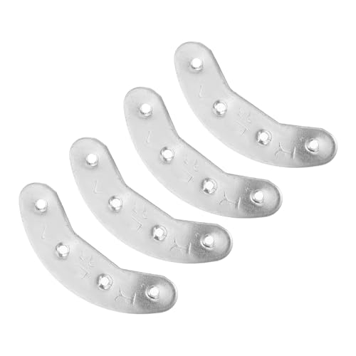 GANAZONO 2 Paare Metall Schuhsohlen Reparaturplatten Strapazierfähige Fersenplatten aus Metall Anti-rutsch Schuhschutz für Herren Einfache DIY Montage Schutz für Wanderschuhe und von GANAZONO
