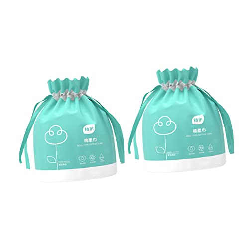 GANAZONO 2 Rollen Einweg Gesichtstücher Aus Baumwolle Feuchttücher Für Gesichtsreinigung Make up Entfernung Für Frauen 40 Blätter/rolle Grün von GANAZONO