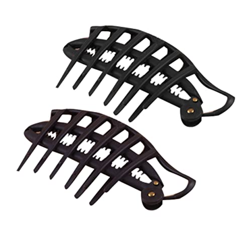 GANAZONO 2stücke Haar-dutt-maker Haarscheiben-tool Schnellkopfball Haargabel Für Damen Mädchen Aus Kunststoff Und Harz Schwarz Und Kaffeefarbe Für Party Und Alltag von GANAZONO