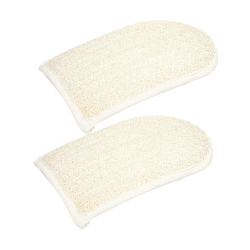 GANAZONO 2 Stck Loofah Duschhandschuhe Peeling Waschhandschuhe Körperpeeling Handliche Langlebige Badhandschuhe für Frauen Sanftes Entfernen von Hautschmutz Kompakt und Reisetauglich von GANAZONO